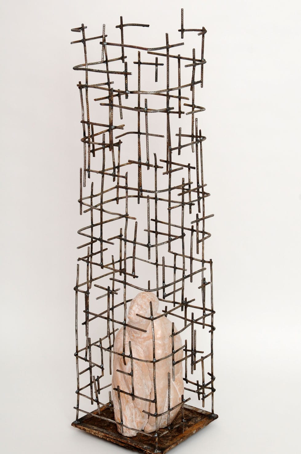 " WHITOUT PAIN" 115 cm, métal et terre cuite, 2008 - Prix Contemporary Art SATURARTE GENOVA PREMIO CITTA' PORTUALE